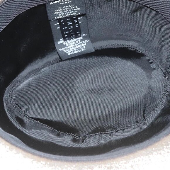 SAINT LAURENT Hat Canvas Gold Tone - Picture 9 of 15